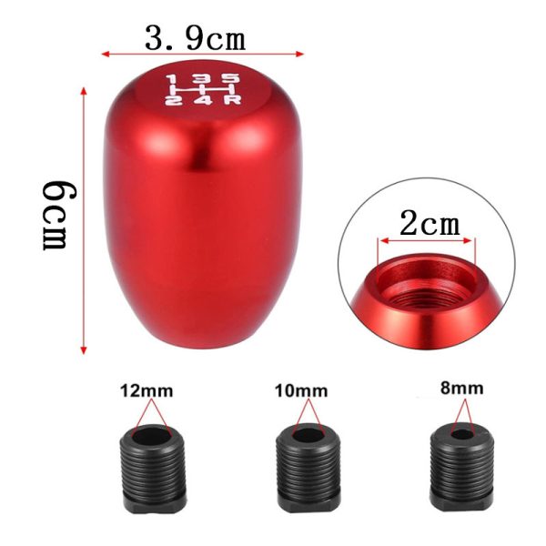 Size of aluminum gear shift knob