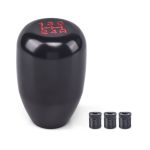 black aluminum gear shift knob