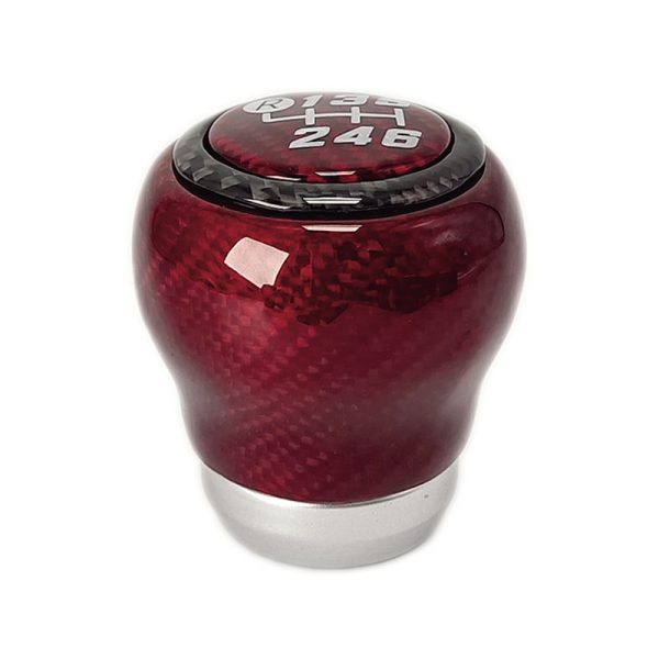 6 speed subaru gear knob red carbon